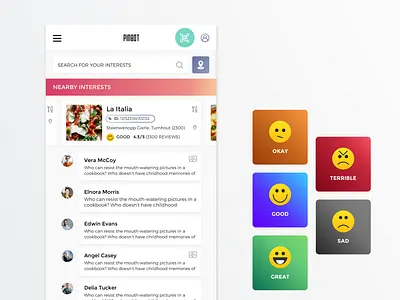 Review App andriodapp landingscreen mobile app design mobileapp review reviewapp