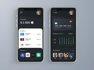 Pay Wallet card flat ios mastercard money app pay uiux visa wallet
