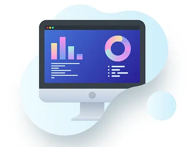 Desktop Icon gradient icon icons illustrator management simple smooth tools vector