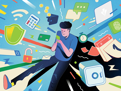 Digital Banking bank digital digital banking illustration payment