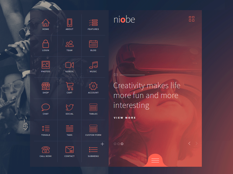 Niobe Mobile mobile app design mobile design mobile template