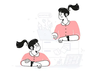 Reflection accept design enter heart paper pen reflection snail twins watch