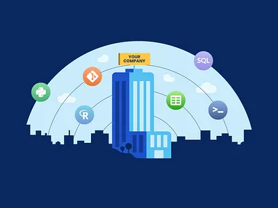 Blog post illustration blog datacamp datascience editorial illustration python r sql