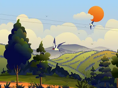 My beautiful hometown illustration ui ux