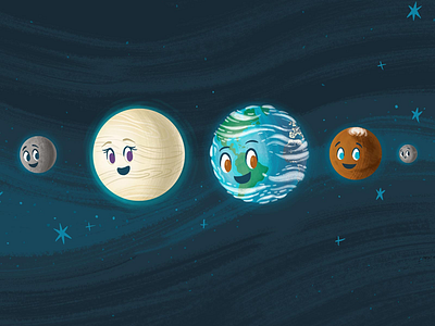 Inner Planets and Ceres ceres children childrens book cosmos earth illustration kidlit kidlitart kids kids books mars mercury picture book planets solar system space stars venus