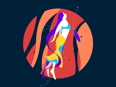 Mermaid with feet character design illustration illustrator mermaid vector woman
