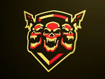 "Team Primal" eSports Logo aggressive ancient branding cruel design esportlogo esports esports logos for sale gaming gaming logo illustration logo logos skull skull art skulls vector