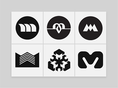 Mono Marks (M) - Logo Design best logo design brand design brand identity brand marks branding agency custom logo design geometry icons identity designer logo design logo designer monomarks symbols symmetric trademarks