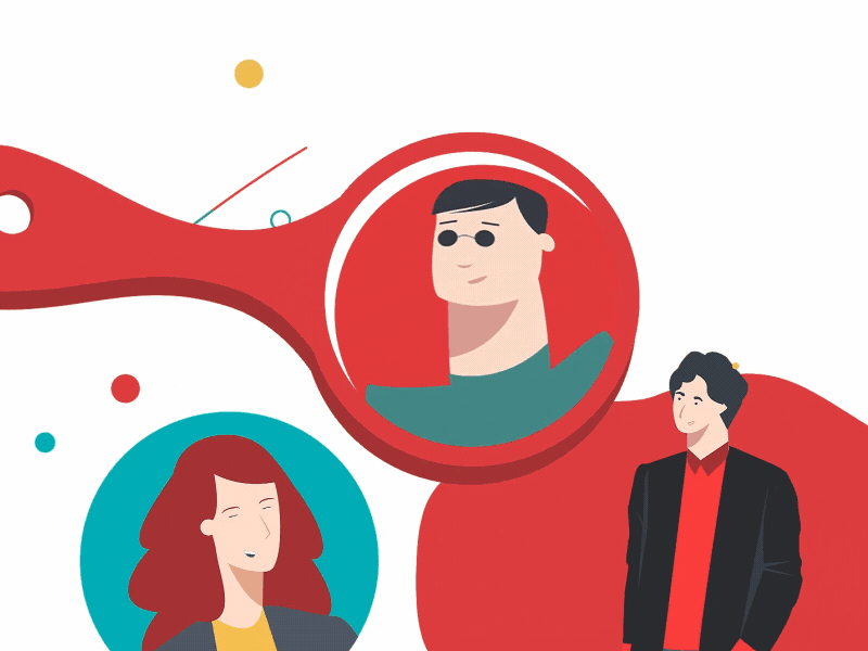 Searching excellent People animation character animation character design design flat illustration motion motion design motiongraphics