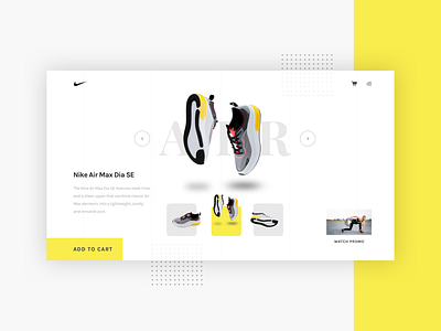 Landing Page for Nike clean creative design landing landingpage minimal modern nike patterns product shoe typography ui ux website whitespace
