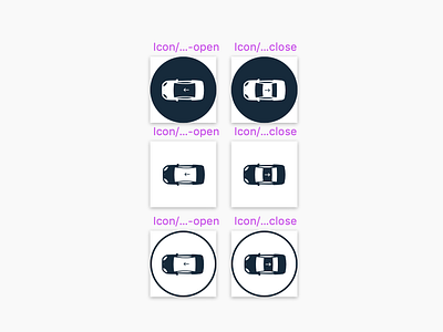 Tesla icons - sunroof open & close! icon iconography icons illustrator sketch tesla teslaicon
