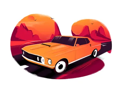 Desert Drag affinity art bright color combinations car colorful design desert design exploration illustration illustrator pixel pixel art vector vector art vector illustration vectorart visual identity