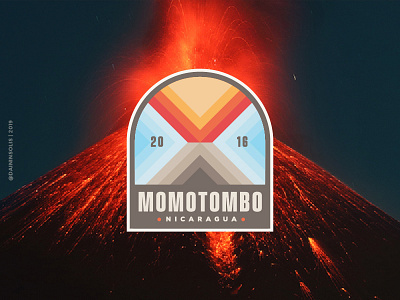 Volcano badge badge badge design badgelogo camping explorer hot lava logo logo design magma nicaragua outdoor outdoor badge outdoor logo patch volcano