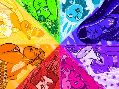 Pride- Taste the Rainbow! character character concept character creation female character illustration illustrator male character pride