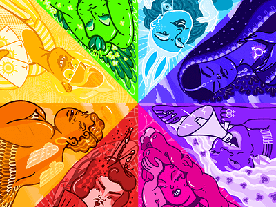 Pride- Taste the Rainbow! character character concept character creation female character illustration illustrator male character pride