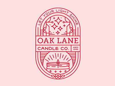 Candle Co. Shirt Design ames badge candle illustration iowa line illustration linear lineart