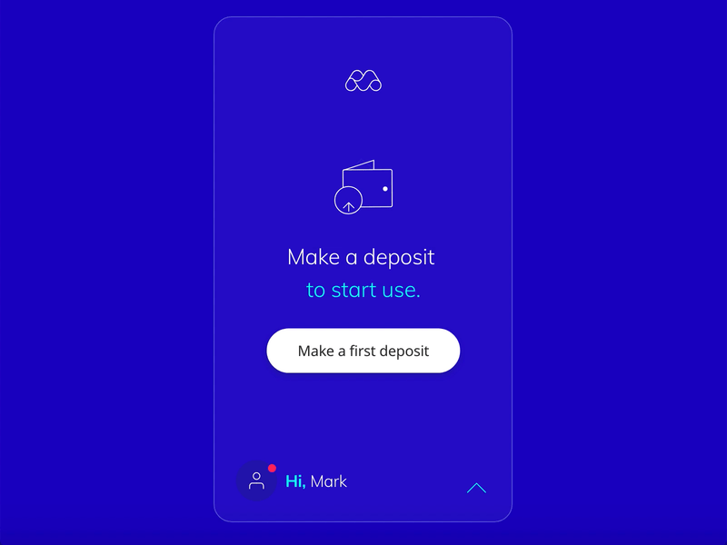 First screen • Monnos App app clean design minimal typography ui ux