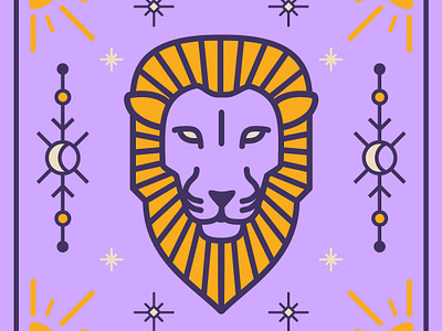 Leo Season astrology color design icon illustration leo lion logo sketch vector zodiac