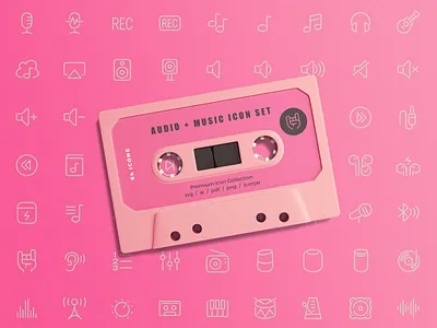 Audio Icons icon icon set icons illustration interface line ui vector