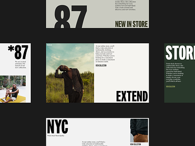 Grid compositions design grid header minimal shop typography ui ux web