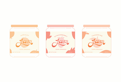Fruity Jams branding design illustration jams label design package design packaging typography