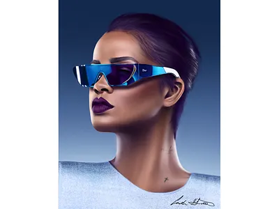 Rihanna Digital Painting apple art digital art digital painting digital portrait doodle drawing graphic hand drawn illustration illustrator ipad ipad pro painting portrait procreate procreateapp sketch