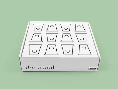 The Usual — Box box branding coffee identity logo packaging