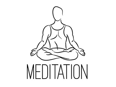 Meditation Logotype simple body illustration asian branding buddha buddhism design graphic graphicdesign illustration logo man mediation meditate relax relaxation sitting traditional vector wellbeing wellness zen