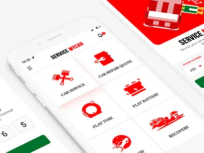 Car Service App UI app automobiles car carservice design illustration ios ui ux