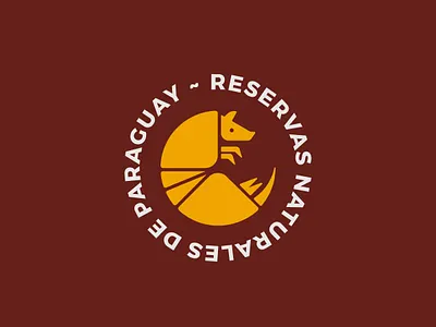 Reservas Naturales de Paraguay | Armadillo logo animal animal logo armadillo armadillo logo brand brand identity branding design geometric illustration logo logo design logotype mark national park natural negative space negative space logo paraguay vector