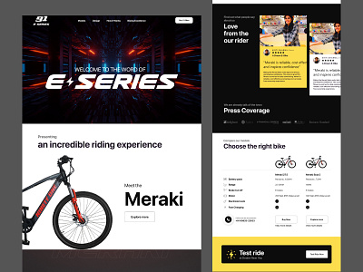 Ebike Series Page — Design Direction cycle dark design ebike ev fitness freelance minimal mobility ux