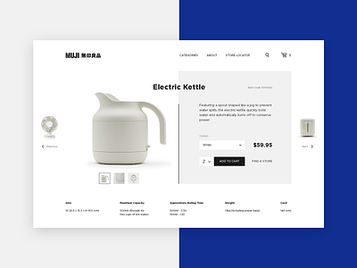 MUJI Redesign Concept concept ecommerce minimalism modern trendy typography ux webdesign