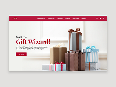 Gift Landing Page daily ui gift box gift shop gift store website gift website landing page design ui inspiration ui kit uidesign ux design web design