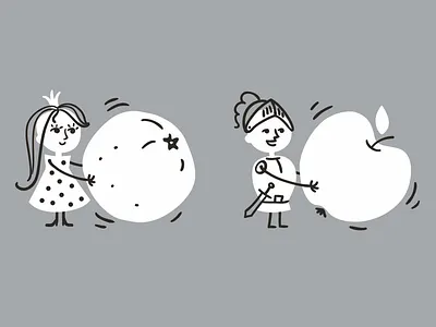 Characters for pack characters illustration