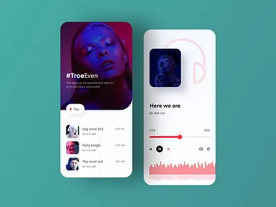 Music App app apple application branding design ios music typography ui ux