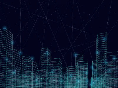 3D Futurist City Graphic for PolyArch 3d graphic city futurism futuristic futuristic illustration graphic design