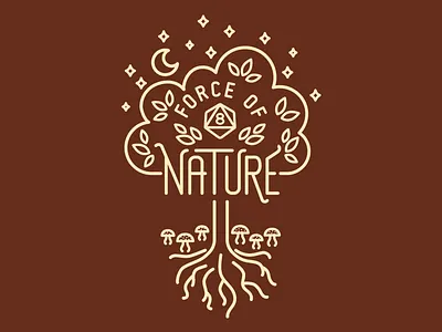 Force of Nature - Druid druid dungeons and dragons monoline nature