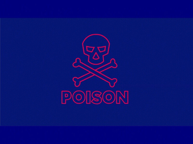 Poison Symbol Neon Flickering Animation 2d animation animation danger death flicker flickering generic warning glitch hazard symbol hazards human skull interference neon neon sign poison symbol poisonous substances skull and crossbones toxic unexpected warning symbols
