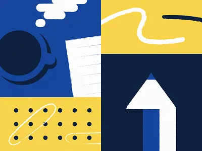 Puzzles coffee crosswords desk games illustration paper pencil puzzles words