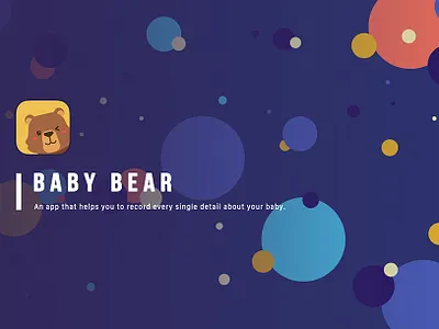 Baby tracker app - Baby Bear app branding design illustration logo ui