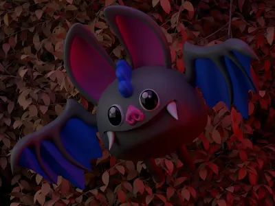 Vampiro 3d arte 3d bat c4d charachter design character character creation cinema 4d color creación de personaje diseño friendly illustration ilustración kawaii murcielago render
