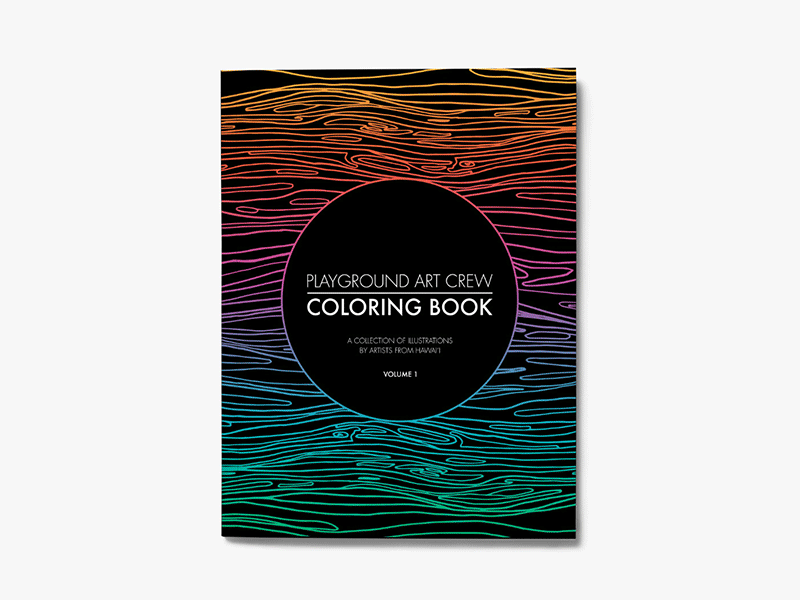 Coloring Book (Playground Art Crew) animatedgif animation brand design branding coloring book gif graphic design graphics hawaii illustation illustator kamehameha king playing card vector
