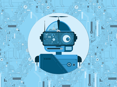 088 Avatar | 100 Days of UI Design 88 avatar blue dailyui illustration robot technology