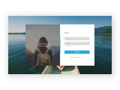Log In Page of Travel Website explore landing page log in log in form sign in sign in form sign up travel agency travel website ui ux