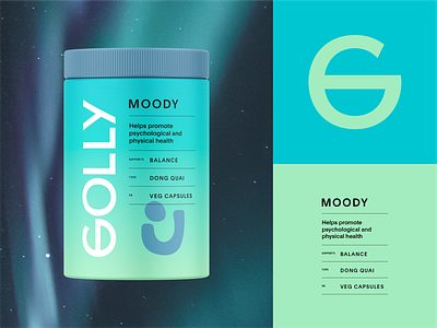 Branding & Packaging Design for Golly branding cbd gummy health label label design logo medical monogram mood packaging supplement supplements vitamin wellness