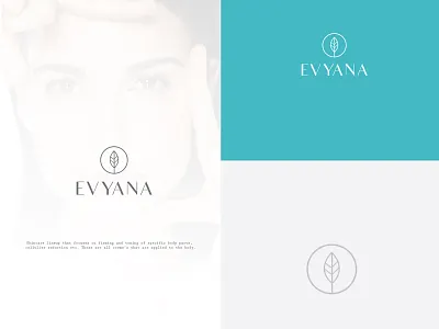 EVYANA brand branding corporate branding cosmetic cosmetic packaging cosmetology identity leaf logo typography