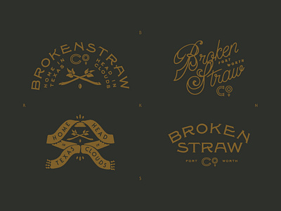 Brokenstraw Brand Elements 1890s alaska appleseed badge banner brand brokenstraw business crest ephemera letterhead logo plant seed solotype system typography vintage vintage logo