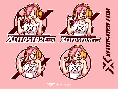 Xcitostore.com Gaming Mascot Logo animation branding design design mascot esport esport logo esport logo inspiration game gaming gaming logo graphic design illustration logo logo esport logo mascot mascot logo motion graphics online store logo spot logo store logo