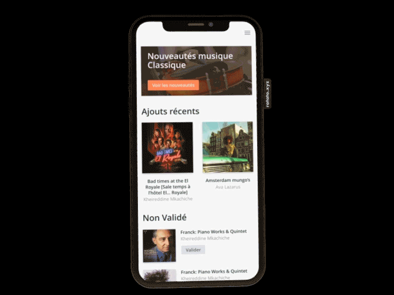 Muzi Mobile 2 animation experience design mobile animation mobile design mobile ui prototype ui