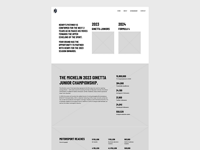 Sponsorship page wireframe landing page design marketing site motorsport web design website design wireframe wireframes